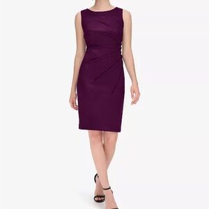 Calvin Klein Women's Starburst Sleeveless Dress in Aubergine